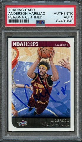 2014-15 NBA Hoops #161 Anderson Varejao Signed Card AUTO PSA Slabbed Cavaliers