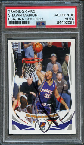 2004-05 Topps Basketball #90 Shawn Marion Signed AUTO PSA Slabbed