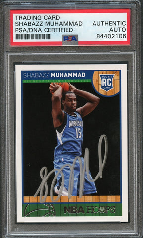 2013-14 NBA Hoops #274 Shabazz Muhammad Signed Rookie Card AUTO PSA Slabbed RC Timberwolves