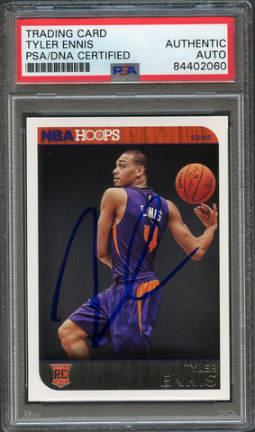 2014-15 NBA Hoops #276 Tyler Ennis Signed Rookie Card AUTO PSA Slabbed RC Suns
