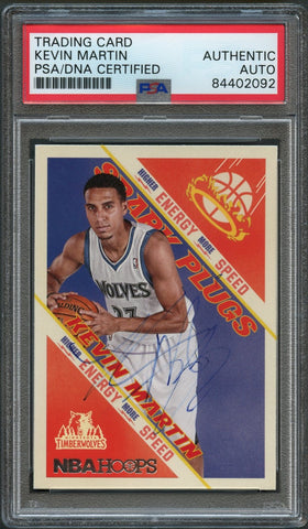 2013-14 NBA Hoops#2 Kevin Martin Signed Card AUTO PSA Slabbed Timberwolves