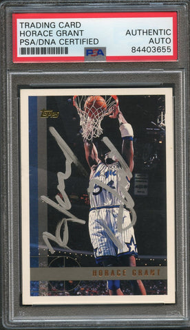 1997-98 Topps #9 Horace Grant Signed Card AUTO PSA Slabbed Magic