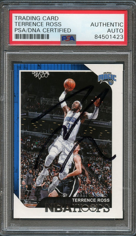 2018-19 NBA Hoops #229 Terrence Ross Signed Card AUTO PSA Slabbed Magic