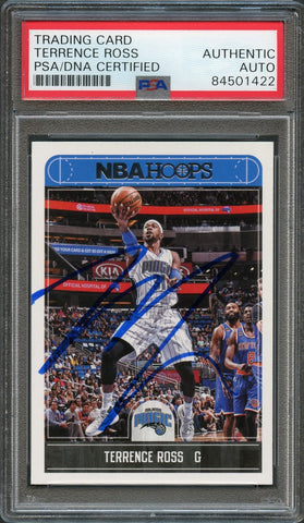 2017-18 NBA Hoops #121 Terrence Ross Signed Card AUTO PSA Slabbed Magic