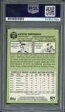 2016 Topps Heritage Minors #50 Lewis Brinson Signed Card Auto PSA Slabbed