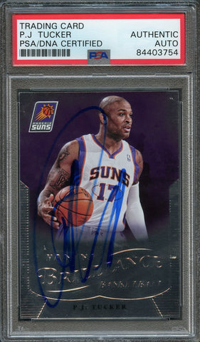 2012-13 Panini Brilliance #164 P.J. Tucker Signed Card AUTO PSA Slabbed Suns