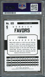 2015-16 NBA Hoops #109 Derrick Favors Signed Card AUTO 10 PSA Slabbed Jazz