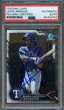 2016 Bowman Chrome #BCP-137 Lewis Brinson Signed Card Auto PSA Slabbed