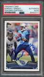 2012 Topps #378 Kendall Wright AUTO card PSA Slabbed Tennessee Titans Signed