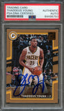 2017-18 Panini Donruss #59 Thaddeus Young Signed Card AUTO PSA Slabbed Pacers