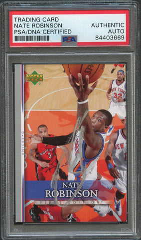 2007-08 Upper Deck First Edition #101 Nate Robinson Signed Card AUTO PSA Slabbed Knicks