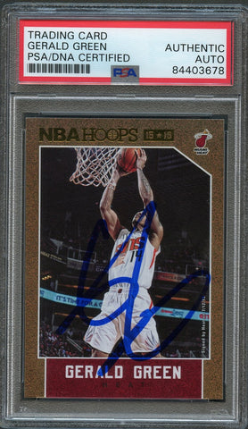 2015-16 NBA Hoops #51 Gerald Green Signed Card AUTO PSA Slabbed Suns