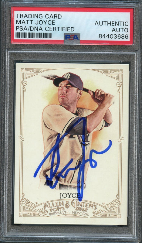 2012 Topps Allen & Ginter #83 Matt Joyce Signed Card PSA Slabbed Auto Rays