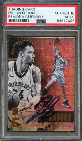 2017-18 Panini Essentials #169 Dillon Brooks Signed Card AUTO PSA Slabbed RC Grizzlies