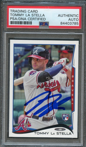 2014 Topps Update #US-214 Tommy La Stella Signed Card PSA Slabbed Auto RC Rookie Braves