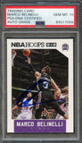 2015-16 NBA Hoops #94 Marco Belinelli Signed Card AUTO 10 PSA Slabbed Kings