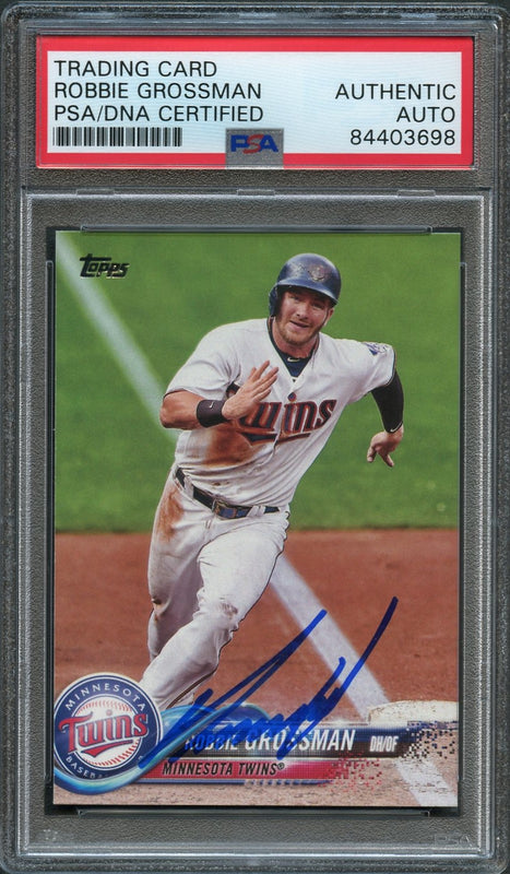 2018 Topps Series 1 #94 Robbie Grossman Signed Card PSA Slabbed Auto Twins