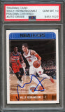 2017-18 NBA Hoops #103 Willy Hernangomez Signed Card AUTO 10 PSA Slabbed Knicks