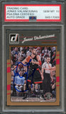 2016-17 Donruss Basketball #107 Jonas Valanciunas Signed Card AUTO 10 PSA Slabbed Toronto Raptors