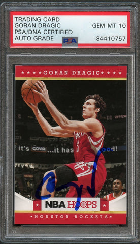 2011-12 NBA Hoops #50 Goran Dragic Signed Card AUTO 10 PSA/DNA Slabbed Rockets