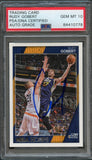 2016-17 NBA Hoops #56 Rudy Gobert Signed AUTO 10 PSA Slabbed Jazz