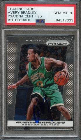 2013-14 Panini Prizm #119 Avery Bradley Signed Card AUTO 10 PSA/DNA Slabbed Celtics