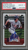 2015 PANINI STARS & STRIPES USA BASEBALL #12 BLAKE RUTHERFORD Signed Card PSA Slabbed Auto Grade 10 USA