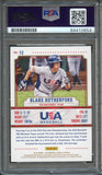 2015 PANINI STARS & STRIPES USA BASEBALL #12 BLAKE RUTHERFORD Signed Card PSA Slabbed Auto Grade 10 USA