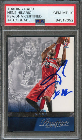 2014-15 Panini Prestige #167 Nene Signed AUTO 10 PSA Slabbed Wizards