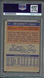 1972-73 TOPPS #71 JIM BARNETT Signed Card AUTO 10 PSA Slabbed Warriors