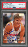 1993-94 Topps Stadium Club #37 Scott Brooks Signed Card AUTO 10 PSA Slabbed