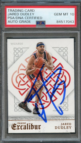 2015-16 Panini Excalibur #125 Jared Dudley Signed Card AUTO 10 PSA Slabbed Wizards