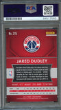 2015-16 Panini Prizm #215 Jared Dudley Signed Card AUTO 10 PSA Slabbed Wizards