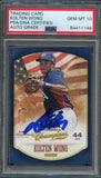 2013 Panini USA Baseball #90 Kolten Wong Signed Card PSA Slabbed Auto 10 Brewers