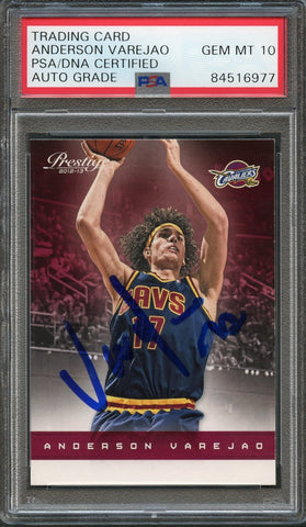 2012-13 Panini Prestige #134 Anderson Varejao Signed Card AUTO 10 PSA Slabbed Cavaliers