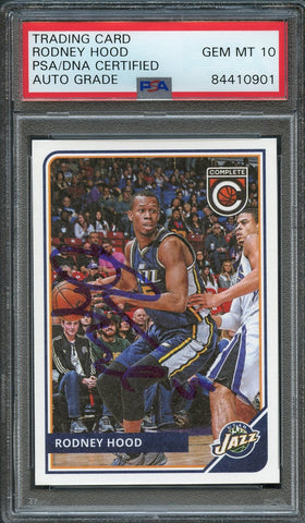 2015-16 Panini Complete #263 Rodney Hood Signed AUTO 10 PSA Slabbed Jazz