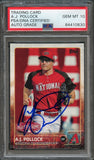 2015 Topps Update #US186A AJ Pollock Signed Card PSA/DNA Slabbed AUTO Grade 10 Diamondbacks