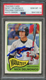 2014 Topps Heritage Minors #37 Nick Delmonico Signed Card PSA Slabbed Auto 10