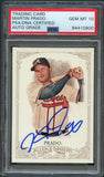 2012 Topps Allen and Ginter #208 Martin Prado Signed Card PSA Slabbed Auto 10 Braves