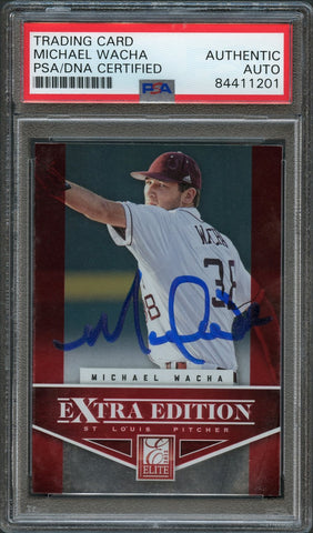 2012 Elite Extra Edition #4 Michael Wacha Signed Card PSA Slabbed Auto Rays