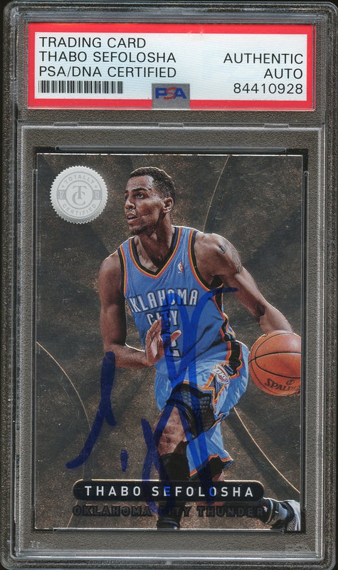 2012-13 Totally Certified #283 Thabo Sefolosha Signed Card Auto PSA/DNA Slabbed Thunder