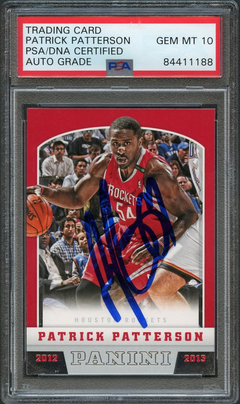 2012-13 Panini Basketball #132 Patrick Patterson Signed Card AUTO 10 PSA/DNA Slabbed Rockets