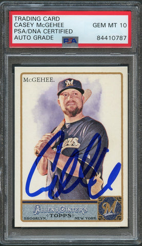 2011 Topps Allen and Ginter #161 Casey McGehee Signed Card PSA Slabbed Auto Brewers