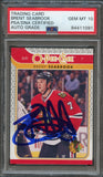 2009-10 O-Pee-Chee Hockey #388 Brent Seabrook Signed Card AUTO 10 PSA slabbed Blackhawks