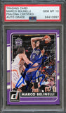 2015-16 Donruss Basketball #34 Marco Belinelli Signed Card AUTO 10 PSA Slabbed Kings