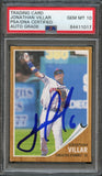 2011 Topps Heritage Minor League #145 Jonathan Villar Signed Card PSA Slabbed Auto 10 Mets