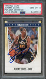 2011-12 NBA Hoops #232 Jeremy Evans Signed AUTO 10 PSA Slabbed Jazz