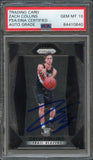 2017-18 Panini Prizm #144 ZACH COLLINS Signed Card AUTO 10 PSA Slabbed RC Blazers