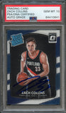 2017-18 Donruss Optic #191 ZACH COLLINS Signed Card AUT0 10 PSA Slabbed RC Blazers