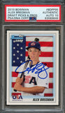 2010 Topps 1st Bowman Card #95 Alex Bregman Signed Card PSA Slabbed Auto 10 USA